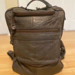 Free People East End Leather Backpack - Gray (Rare)